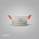 CARCASA REDONDA 85X35MM BLANCA 100U/C