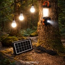 KIT SOLAR PORTATIL LINTERNA/3FOCOS3W/USB/RADIO/MP3/BLUETOOTH