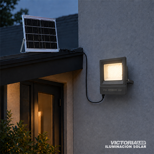 SOLAR REFLECTOR MULTIPUNTO 50W 3 TONOS DE LUZ