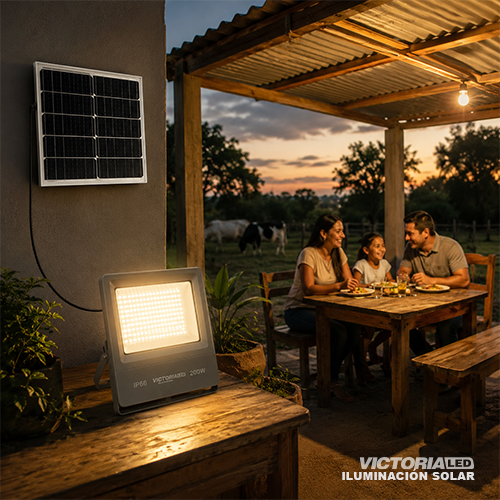 SOLAR REFLECTOR MULTIPUNTO 200W 3 TONOS DE LUZ