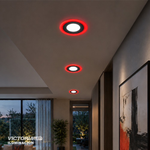 VICTORIA LED PANEL EMP RED 3W+3W ROJO 100U/C
