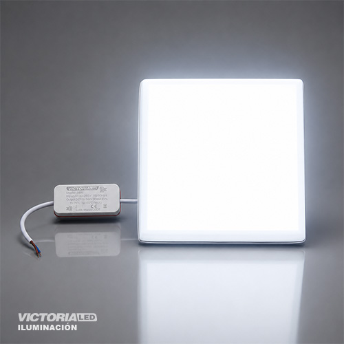 VICTORIA LED PANEL SIN BORDE 6500k 36W SOBREPUESTO CUADRADO 10U/C