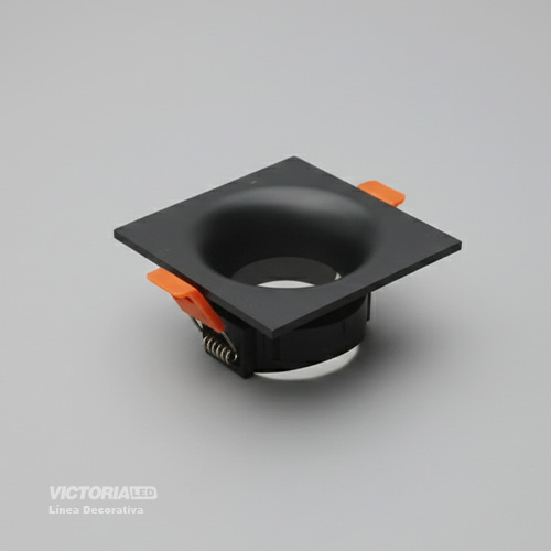 CARCASA CUADRADA 85X85X35MM NEGRA 100U/C