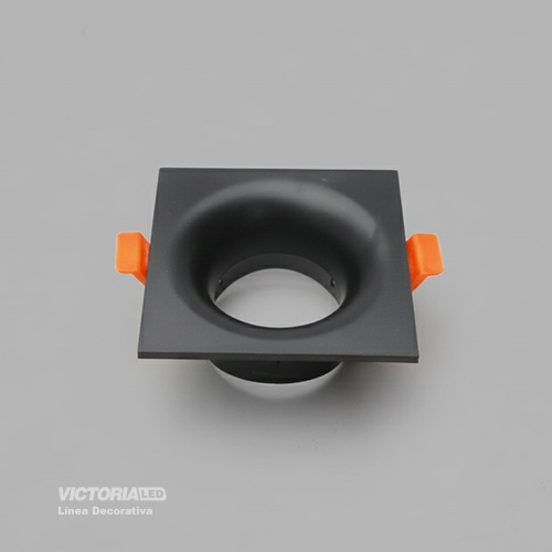 CARCASA CUADRADA 85X85X35MM NEGRA 100U/C