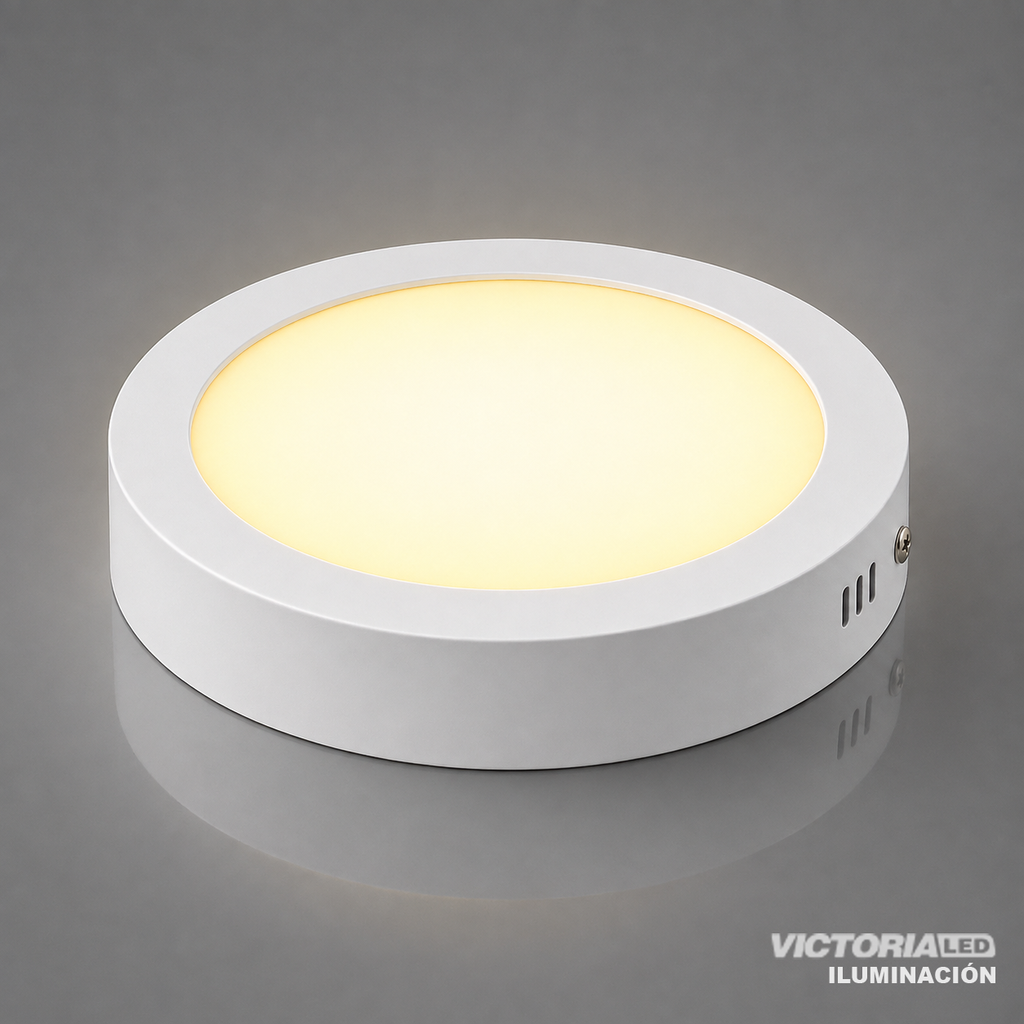 VICTORIA LED PANEL 3000K 24W SOBREPUESTO REDONDO 15U/C