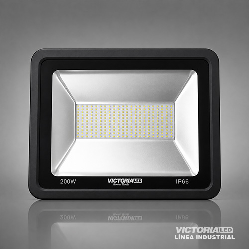 REFLECTOR INDUSTRIAL AC85-265V FP09 IP66 6500K BLACK FULL POWER