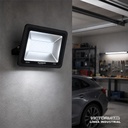 REFLECTOR INDUSTRIAL AC85-265V FP09 IP66 6500K BLACK FULL POWER