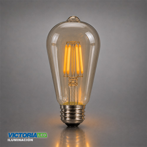 FOCO LED DECORATIVO VINTAGE 8W E27 110V AMBAR 100U/C