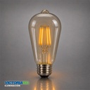 FOCO LED DECORATIVO VINTAGE 8W E27 110V AMBAR 100U/C