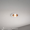 CARCASA REDONDA 90X30MM BLANCO/GOLD 100U/C