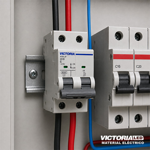 BREAKER VICTORIA LED AC 6K 2P 16A 6U/C