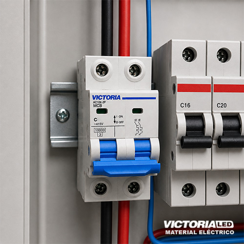 BREAKER VICTORIA LED AC 10K 2P 16A 6U/C