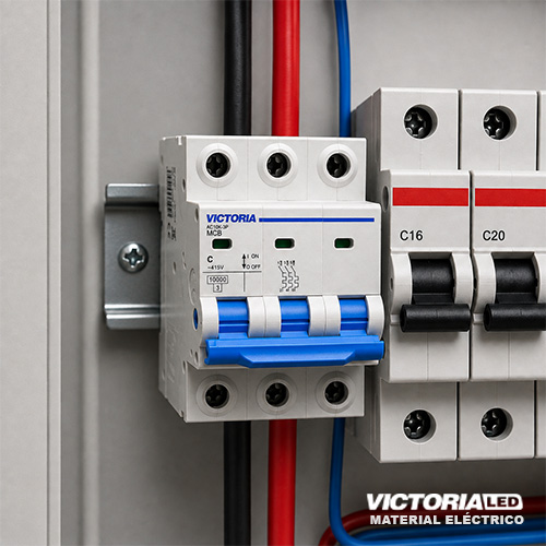 BREAKER VICTORIA LED AC 10K 3P 16A 4U/C