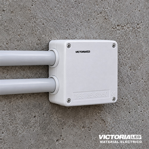 VICTORIA LED CAJA DE PASO 80X80X50MM 200U/C