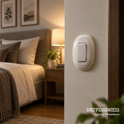 INTERRUPTOR SIMPLE SOBREPUESTO 127/250V 10A BLANCO
