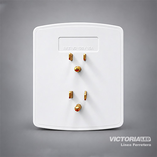 MULTITOMACONTACTO DE PARED 125V 15A BLANCO 4U/C