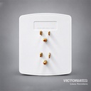 MULTITOMACONTACTO DE PARED 125V 15A BLANCO 4U/C