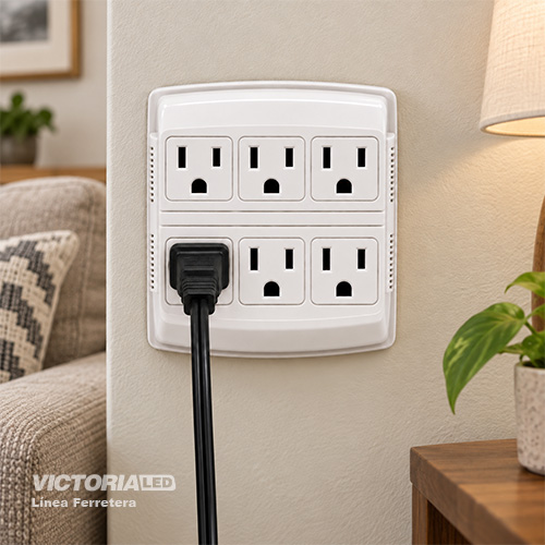 MULTITOMACONTACTO DE PARED 125V 15A BLANCO 4U/C