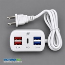 ADAPTADOR DE CARGA USB Y TIPO C