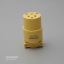 ENCHUFE HEMBRA 3P 110/250V 15A AMARILLO 25U/C
