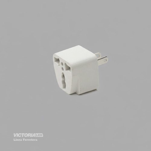 ADAPTADOR UNIVERSAL DE ENCHUFE 250V 10A BLANCO 25U/C