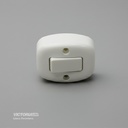 INTERRUPTOR SIMPLE SOBREPUESTO BLANCO 10U/C