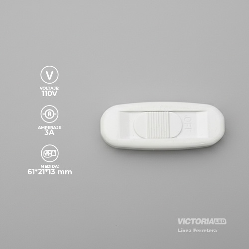INTERRUPTOR DE PASO 125/250V 3A BLANCO 50U/C