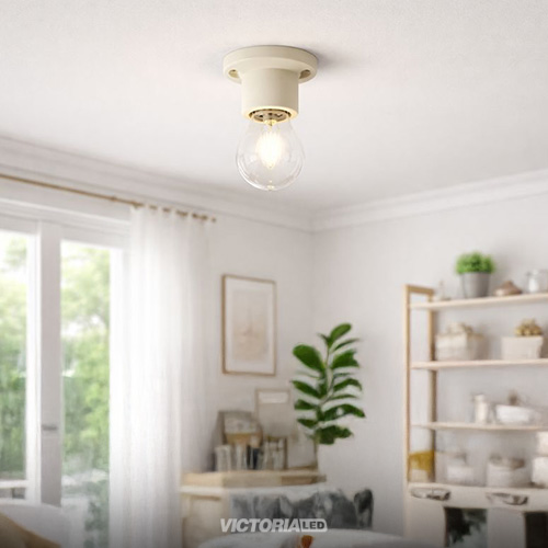 PORTALAMPARA E27 110/250V 4A BLANCO 12U/C