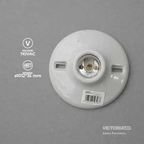 BOQUILLA PLAFÓN DE PORCELANA E27 250V 660W BLANCO 10U/C