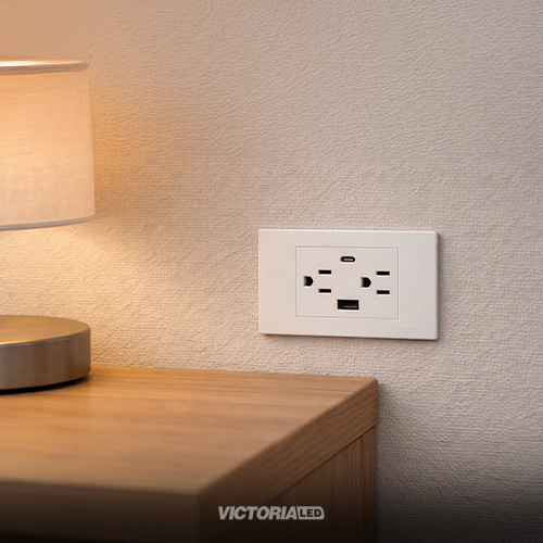 TOMACORRIENTE DOBLE + UBS*1 + TIPO C*1 16A 125/250V PC BLANCO 5U/C