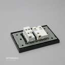 MIXTO INTERRUPTOR + TOMACORRIENTE 16A 125/250V PC NEGRO 10U/C