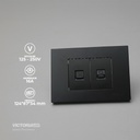 TOMA RJ45 CAT5 + CAT6 PC NEGRO 10U/C