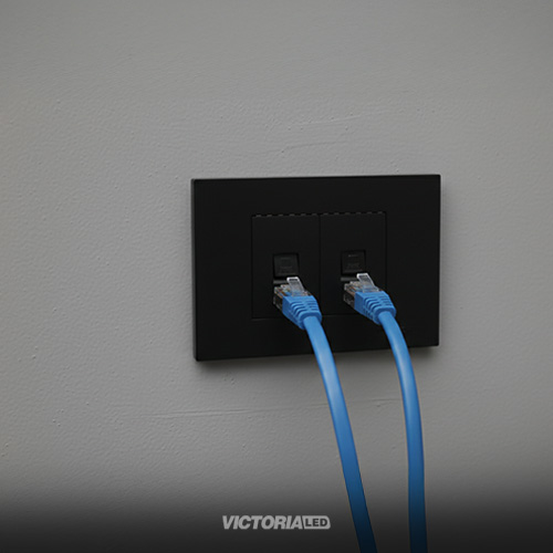 TOMA RJ45 CAT5 + CAT6 PC NEGRO 10U/C