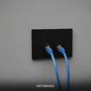 TOMA RJ45 CAT5 + CAT6 PC NEGRO 10U/C