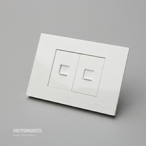 TOMA RJ45 CAT5 + CAT6 PC BLANCO 10U/C