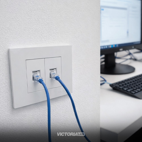 TOMA RJ45 CAT5 + CAT6 PC BLANCO 10U/C