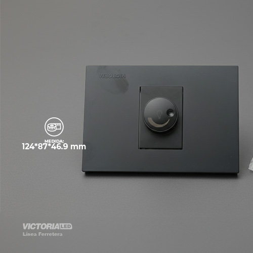 INTERRUPTOR DIMMER SIMPLE 300W 125/250V PC NEGRO 5U/C