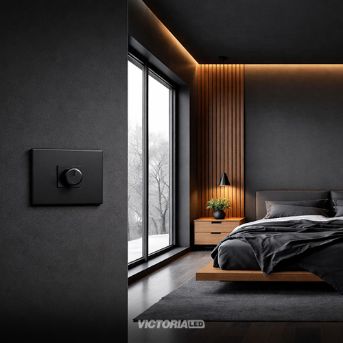 INTERRUPTOR DIMMER SIMPLE 300W 125/250V PC NEGRO 5U/C