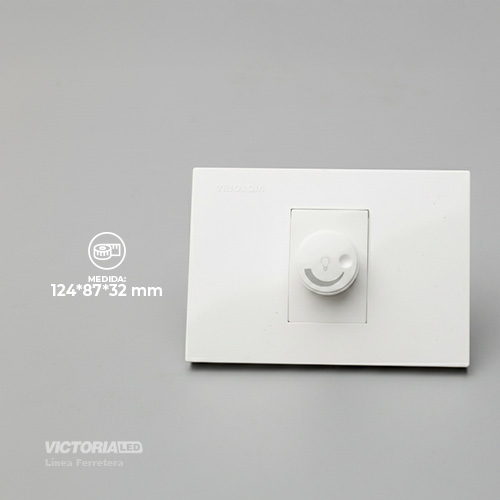 INTERRUPTOR DIMMER SIMPLE 300W 125/250V PC BLANCO 5U/C