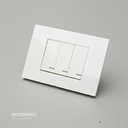 INTERRUPTOR TRIPLE CONMUTABLE 16A 125/250V PC BLANCO 10U/C