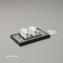 INTERRUPTOR DOBLE CONMUTABLE 16A 125/250V PC NEGRO 10U/C