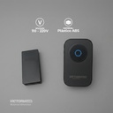 TIMBRE INALAMBRICO KINETICO NEGRO 110/240V 100U/C