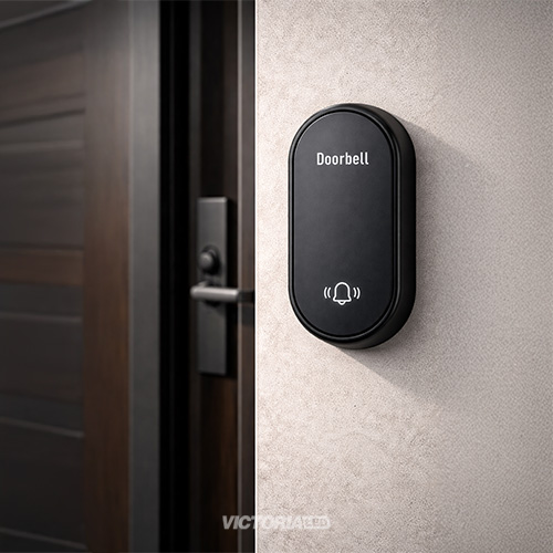 TIMBRE INALAMBRICO KINETICO NEGRO 110/240V 100U/C