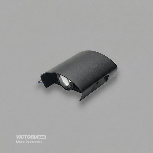 APLIQUE DE PARED IP65 2*1W 3000K NEGRO 78*80MM AC85-265V