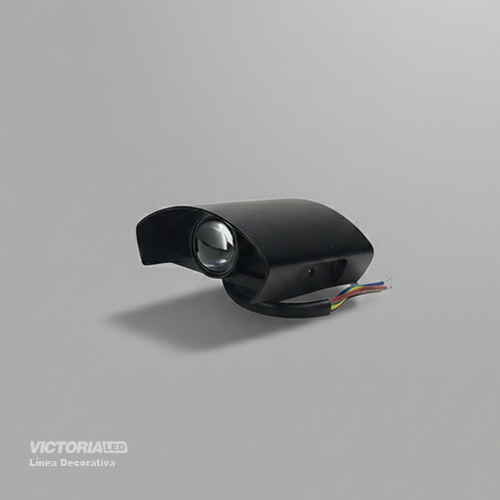 APLIQUE DE PARED IP65 2*1W 3000K NEGRO 78*80MM AC85-265V