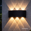 APLIQUE DE PARED IP65 6*1W 3000K NEGRO 170*80MM AC85-265V