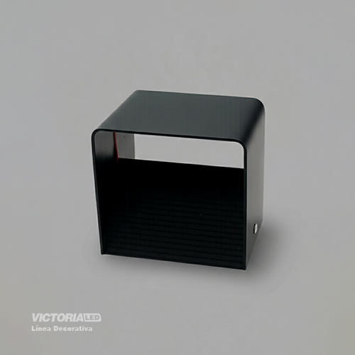 APLIQUE DE PARED IP20 5W 3000K NEGRO 100*100MM AC85-265V