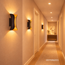 APLIQUE DE PARED IP65 10W 3000K NEGRO 150*70MM AC85-265V