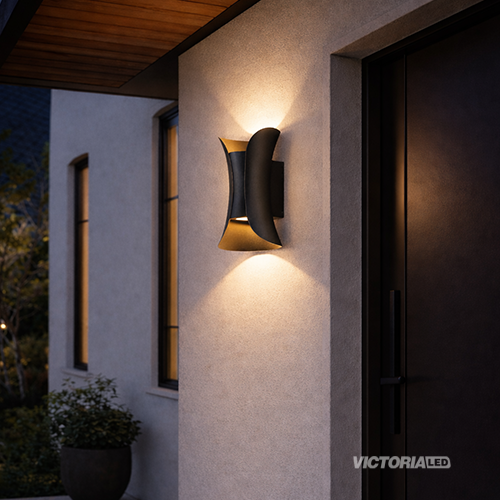 APLIQUE DE PARED IP65 2*5W 3000K NEGRO 150*70MM AC85-265V