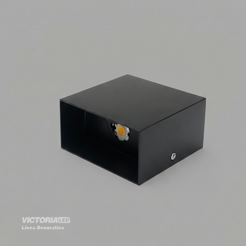 APLIQUE DE PARED IP20 2*3W 3000K NEGRO 100*100MM AC85-265V